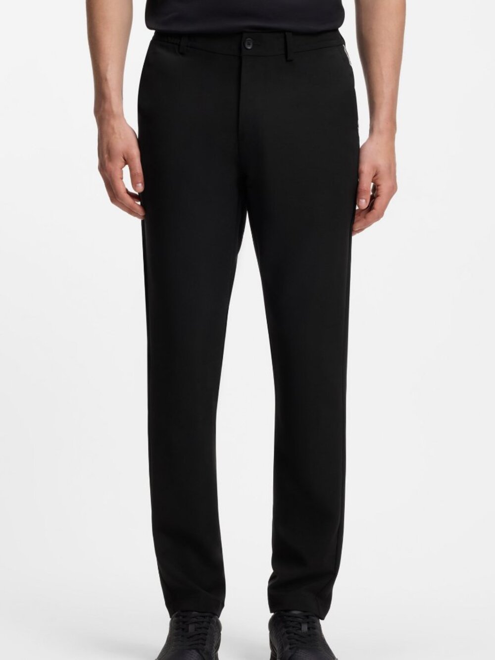 Hugo Boss Classic Black Wool Blend Dress Trouser Pants
